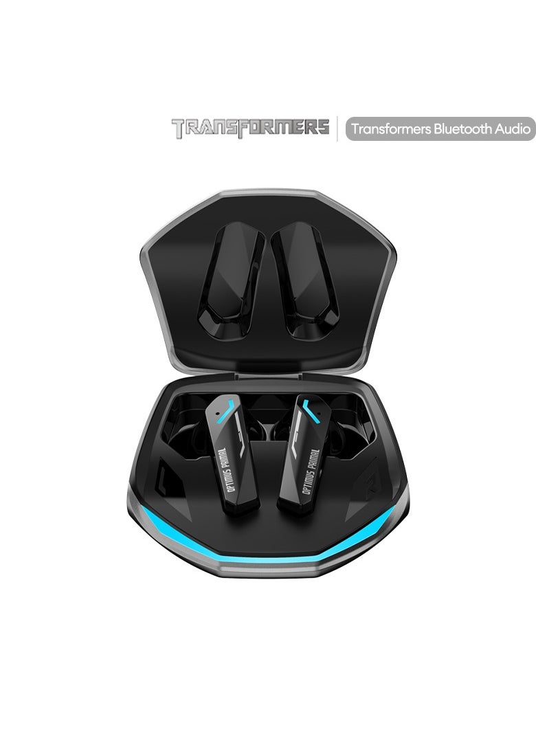 TRANSFORMERS - Transformers TF-T10 TWS Bluetooth Wireless Headset Low Latency Smart Touch Bluetooth 5.4 Iron Gray - Image 1