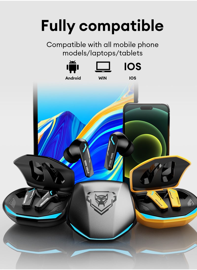 TRANSFORMERS - Transformers TF-T10 TWS Bluetooth Wireless Headset Low Latency Smart Touch Bluetooth 5.4 Iron Gray - Image 1