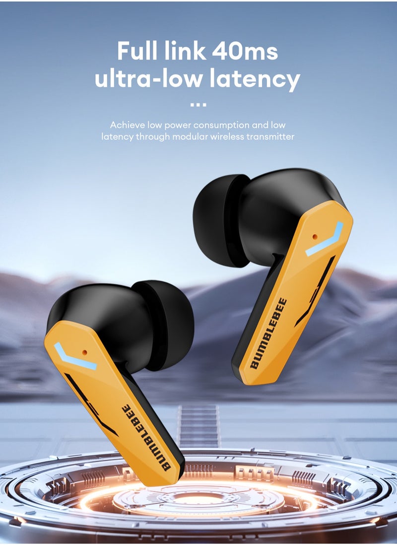 TRANSFORMERS - Transformers TF-T10 TWS Bluetooth Wireless Headset Low Latency Smart Touch Bluetooth 5.4 Iron Gray - Image 1