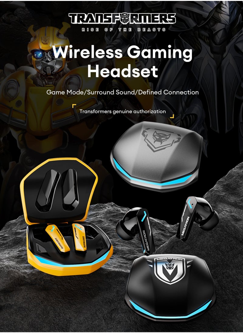 TRANSFORMERS - Transformers TF-T10 TWS Bluetooth Wireless Headset Low Latency Smart Touch Bluetooth 5.4 Iron Gray - Image 1