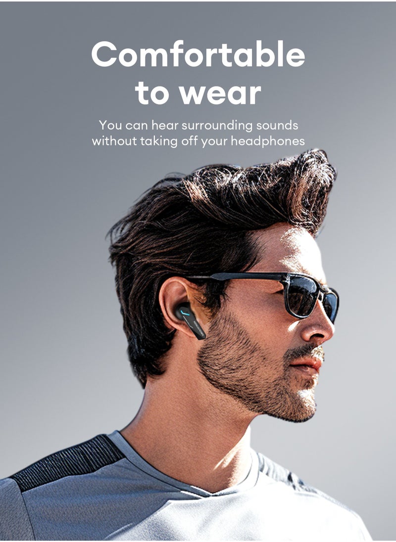 TRANSFORMERS - Transformers TF-T10 TWS Bluetooth Wireless Headset Low Latency Smart Touch Bluetooth 5.4 Iron Gray - Image 1