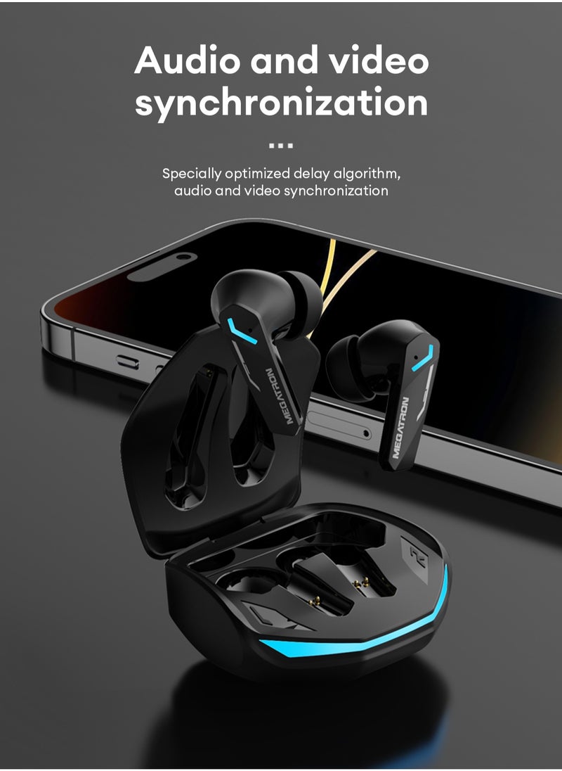 TRANSFORMERS - Transformers TF-T10 TWS Bluetooth Wireless Headset Low Latency Smart Touch Bluetooth 5.4 Iron Gray - Image 1