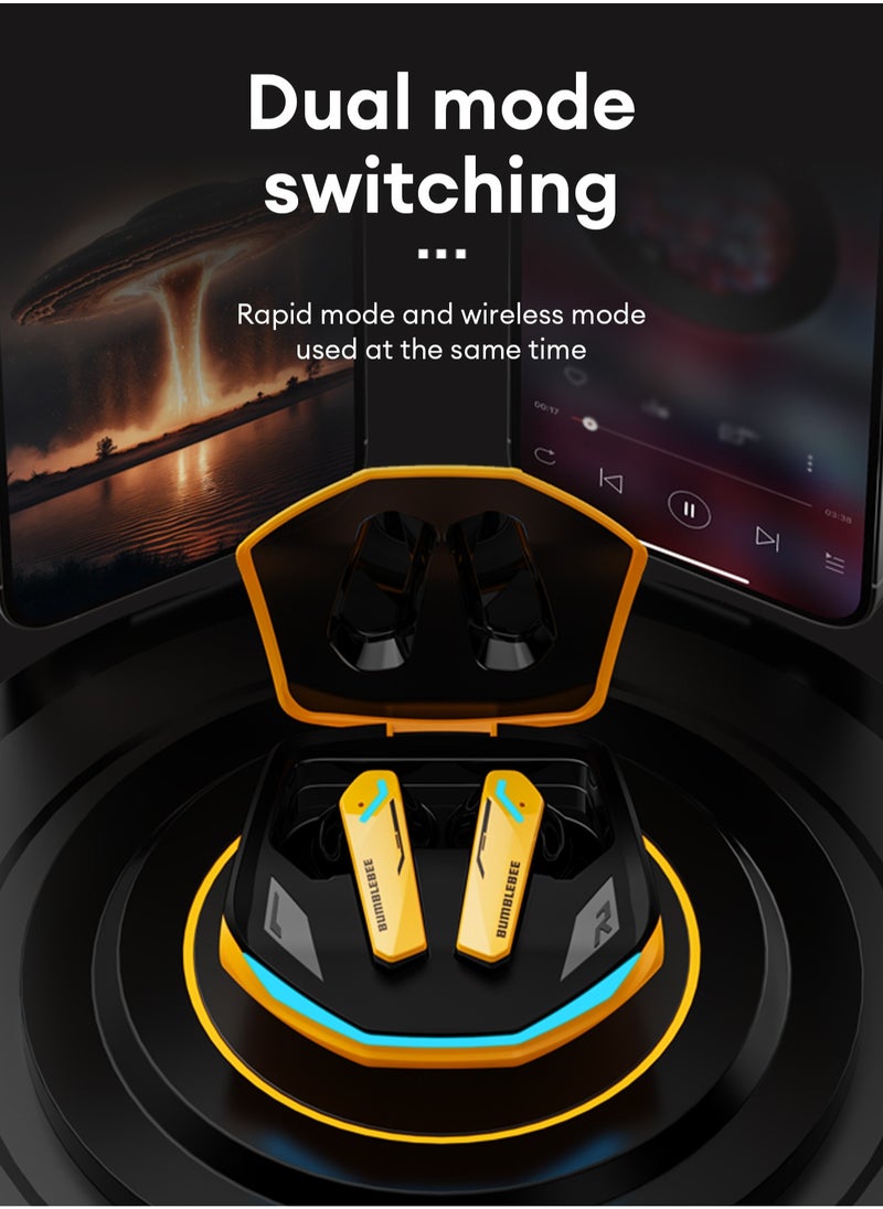 TRANSFORMERS - Transformers TF-T10 TWS Bluetooth Wireless Headset Low Latency Smart Touch Bluetooth 5.4 Iron Gray - Image 1