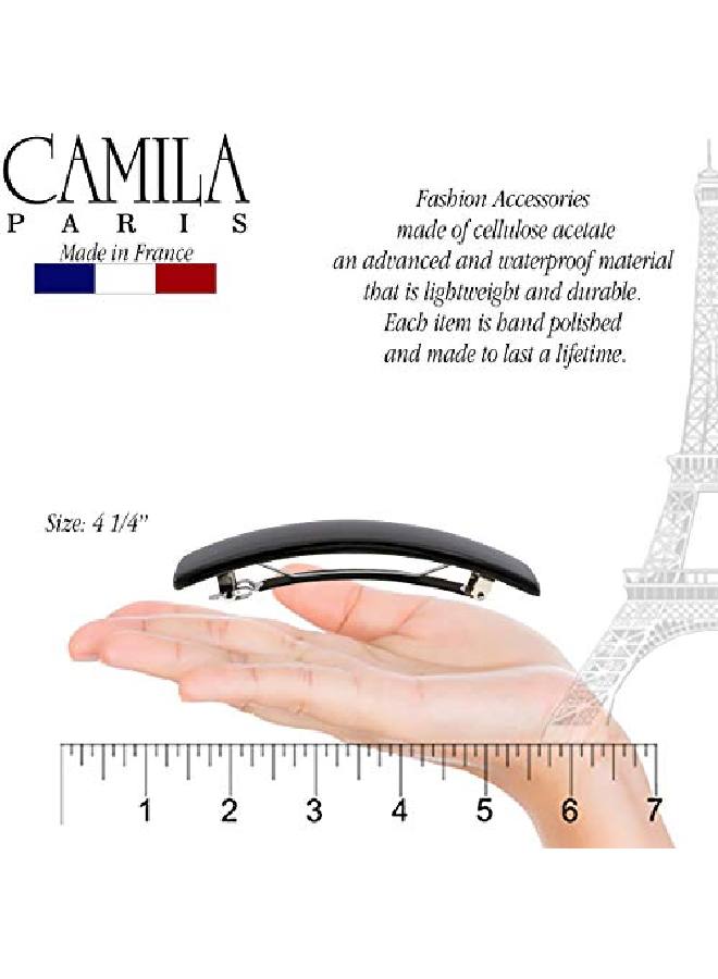 CAMILA Paris Cp1476 French Hair Barrette Clip For Girls Rubberized Automatic Clasp Strong Hold Grip Hair Clips For Women No Slip And Durable Styling Girls Hair Accessories Made In France - Image 4