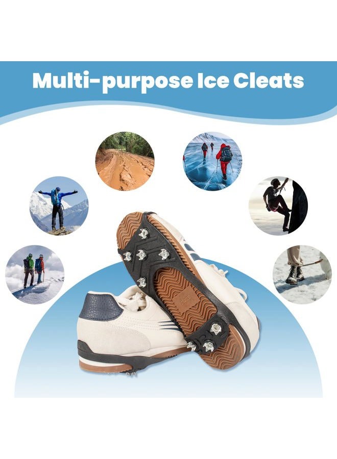 coldpa Sfee Crampons Ice Cleats for Shoes and Boots, Ice Cleats Snow Traction Grips, Anti-Slip Crampons for Shoes and Boots, Black (M) - Image 2