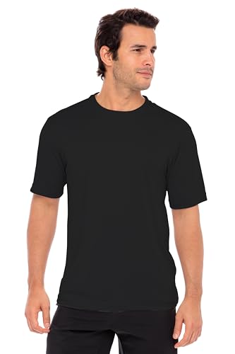 Opna Men's Big & Tall Short Sleeve Moisture Wicking Athletic T-Shirts Regular Sizes & XLT's Black - Image 3