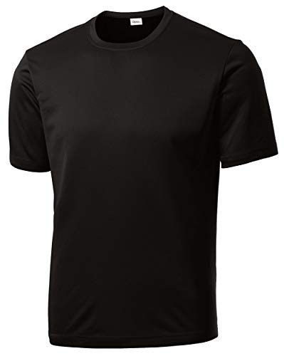 Opna Men's Big & Tall Short Sleeve Moisture Wicking Athletic T-Shirts Regular Sizes & XLT's Black - Image 1
