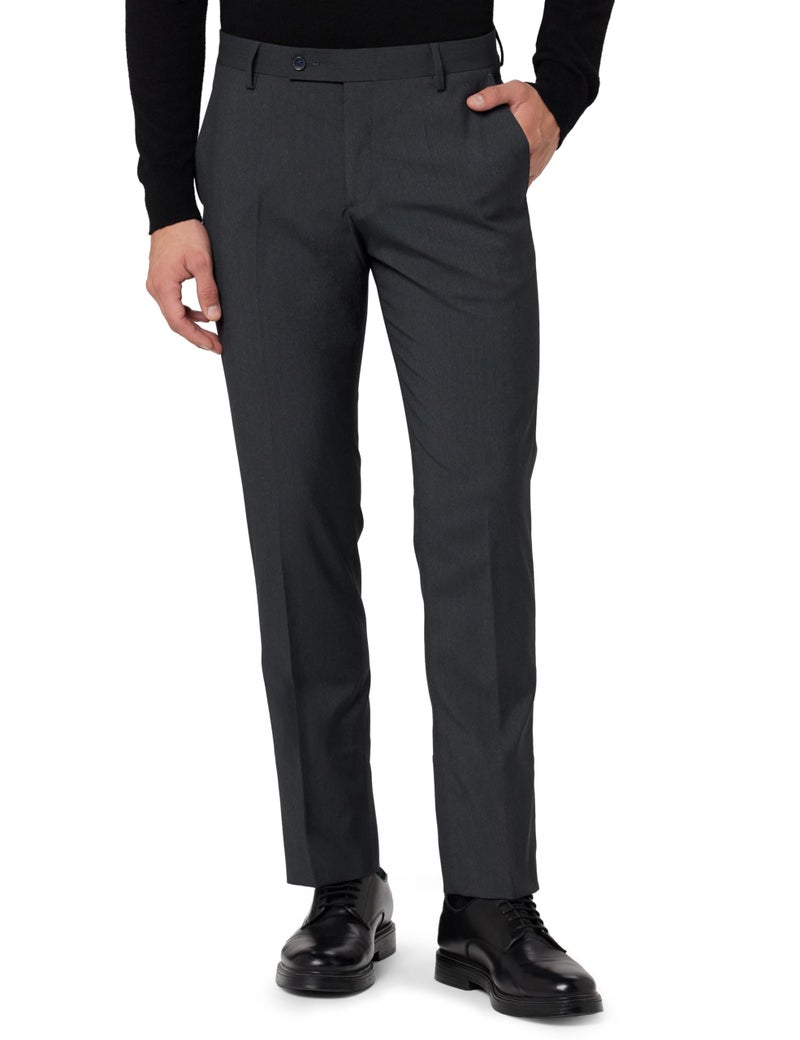 Arrow Men Tapered fit Polyester SolidMid-Rise waistTrousers(ARAEOTR1615_Blue_32) - Image 1