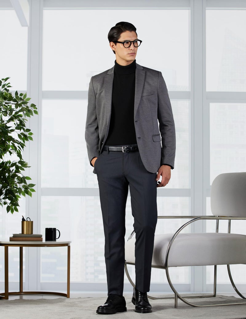 Arrow Men Tapered fit Polyester SolidMid-Rise waistTrousers(ARAEOTR1615_Blue_32) - Image 2