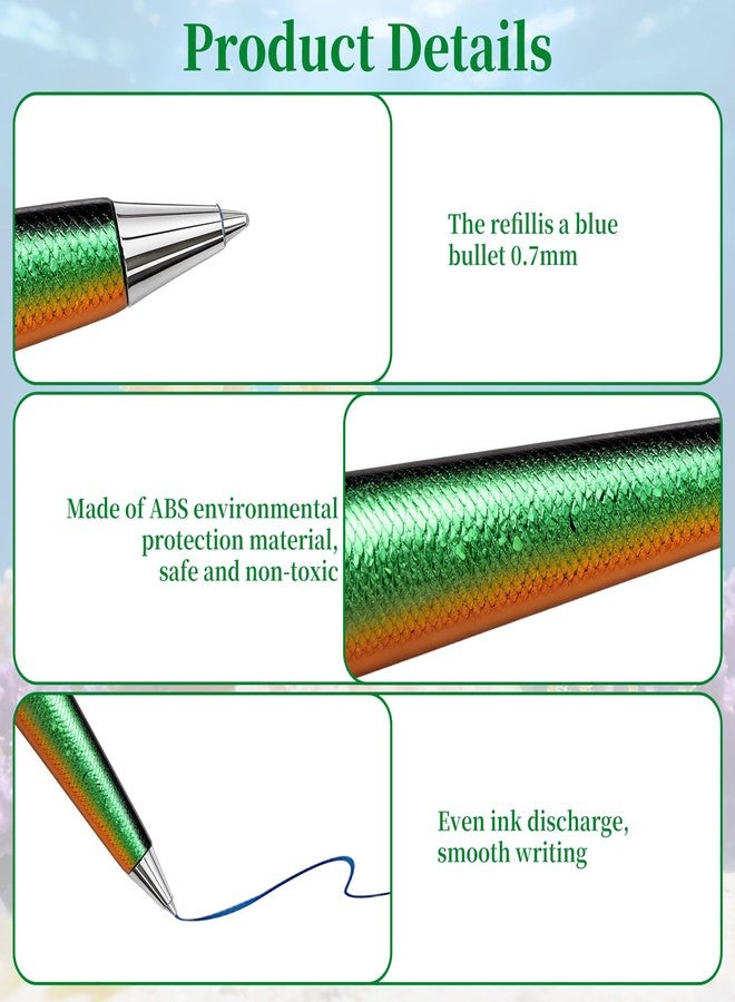 LUSTRIB 6 Pcs Cute Fish Pens, Unique Fish Shape Novelty Ballpoint Pens with Blue Ink, Creative Ocean Themed Writing Pens for School, Office, Gifts (Assorted Colors) - Image 3