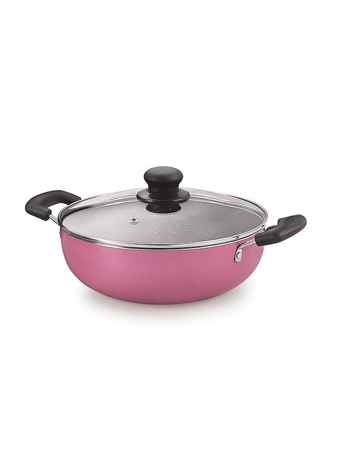 Nirlon Orchid Granite Aluminium Cookware Combo Gift Set, Pink, 7 Piece - Image 3