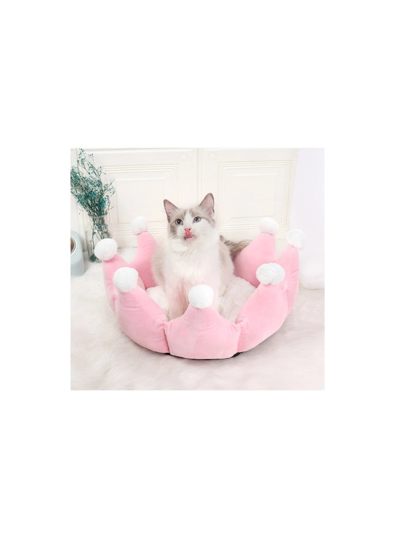 washable crown shaped princess deep sleep comfortable heated pet dog bed - Image 4