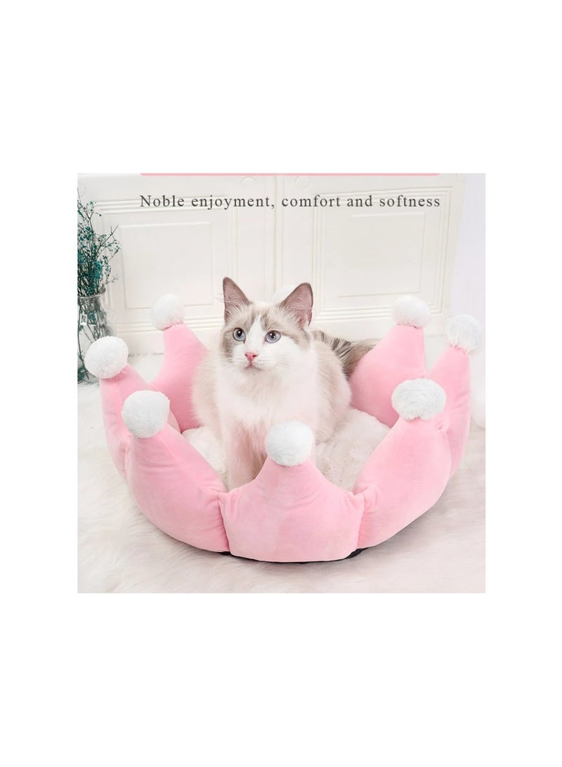 washable crown shaped princess deep sleep comfortable heated pet dog bed - Image 5