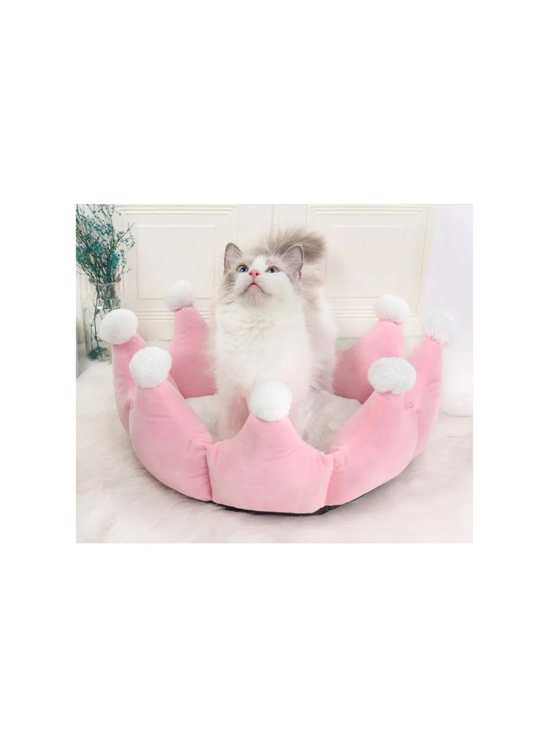 washable crown shaped princess deep sleep comfortable heated pet dog bed - Image 2