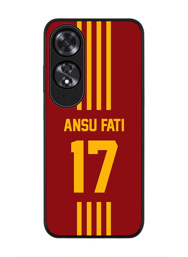 Stylizedd Rugged Black edge case for Oppo A60, Slim fit Soft Case Flexible Anti Drop TPU Gel Thin Cover - Football Team - Spain , Player Name - Ansu Fati - Image 1