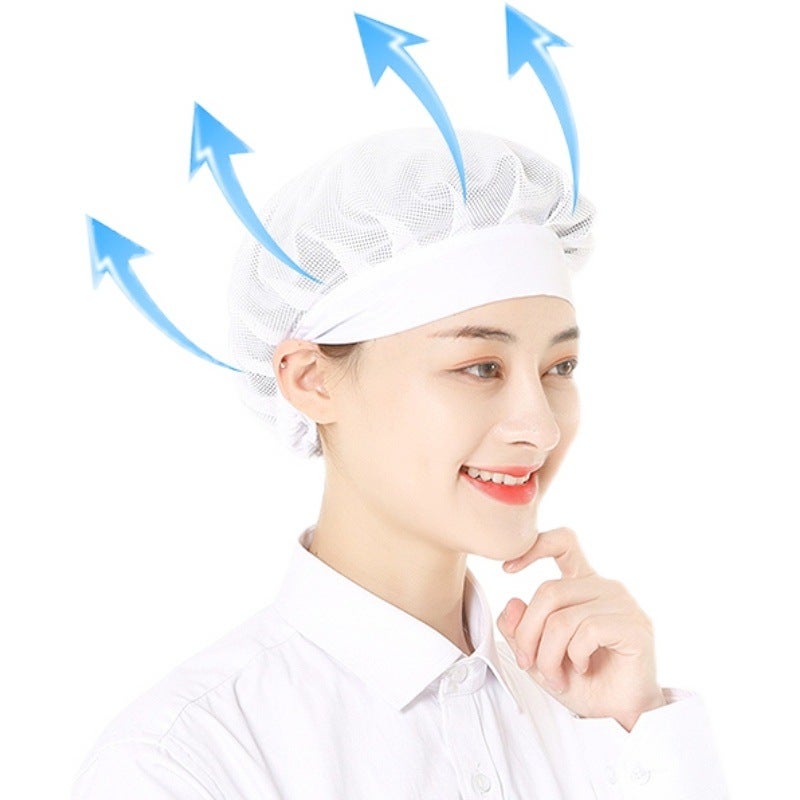 Canteen Restaurant Breathable Mesh Dust Cap Factory Workshop Multi-Color Work Hat Kitchen Smoke-Proof Chef Hat - Image 3