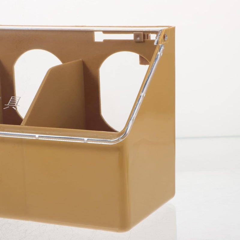 Multi-Functional 3-Hole Bird Food Container with Lid, Plastic Pigeon Feeder and Water Dispenser for Parakeet and Parrot Cage Accessories - Image 3