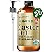 UpNature Organic Castor Oil Cold Pressed Glass Bottle 16oz - 100% Pure USDA Certified, Hexane Free - For Face, Hair & Skin - Image 2