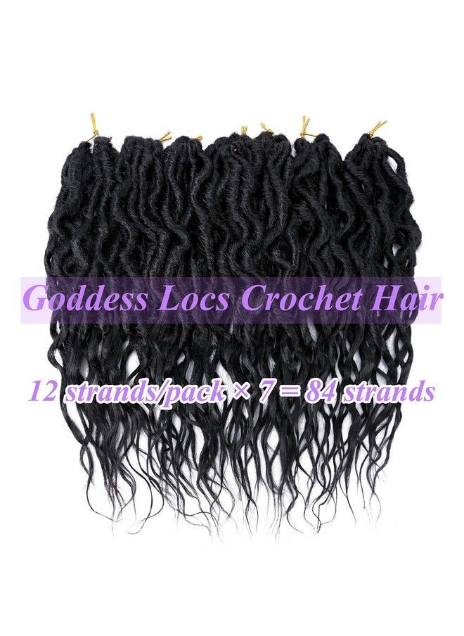 Faux Locs Crochet Hair 12 Inch 7 Packs Goddess Locs Crochet Hair For Women Soft Locs Pre Looped Crochet Braids With Wavy Curly Ends Boho Locs Synthetic Braids Extensions (#1B) - pzsku/ZABCCC800E8E0FE4ADC8EZ/45/_/1733730261/04836edc-e97e-4238-99b8-6bbec4103df3