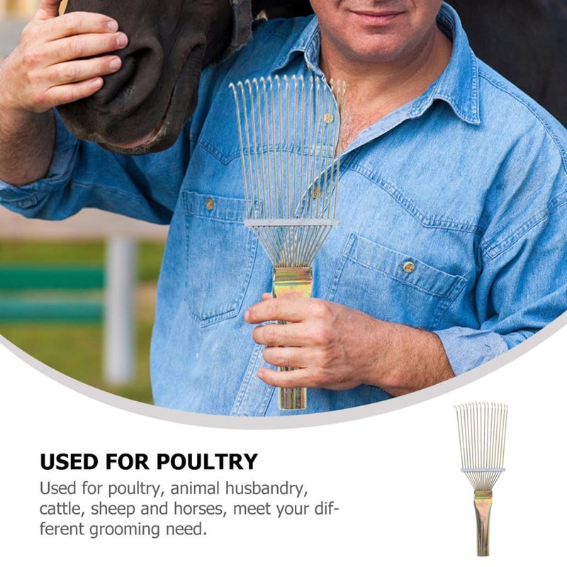 Small Horse Grooming Brush for Mane Tail and Body Wool Fiber Comb for Equine and Cattle - Image 4