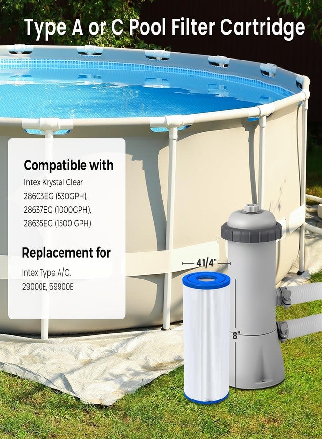 Future Way 6-Pack Pool Filter A or C for Intex 1000/1500/530 GPH Filter Pump for Above Ground Pools, Replace Type A or C - Image 2
