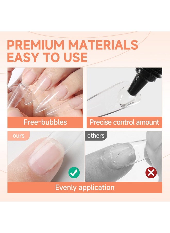 UNA GELLA - UNA GELLA Soft Gel Nail Tips Glue Gel Solid Nail Glue Gel 15ml Lamp Curing Needed Solid Soak Off Glue Super Strong Nail Glue Gel for Acrylic Nails Extension Fake Nails Press On Nails - Image 1