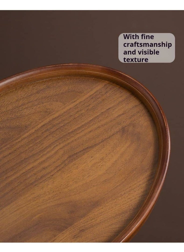بيتلا صينية تقديم خشبية بيضاوية، صينية قهوة وشاي مزخرفة لتقديم الوجبات الخفيفة وتنظيم الطاولة والديكور، مقاس 29 × 21 × 2.3 سم - Image 5