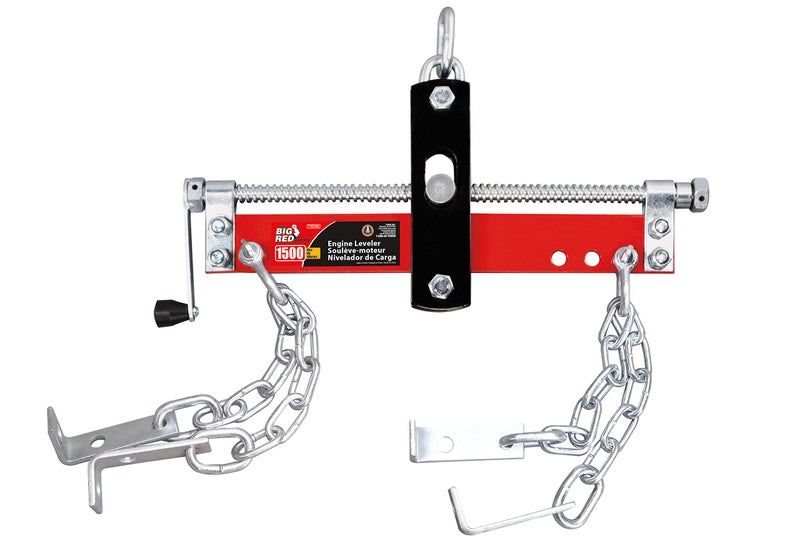 BIG RED T32100 Torin Engine Hoist Shop Crane Accessory: Steel 3 Position Engine Leveler with Adjustable Handle, 3/4 Ton (1,500 lb) Capacity, Red - Image 1