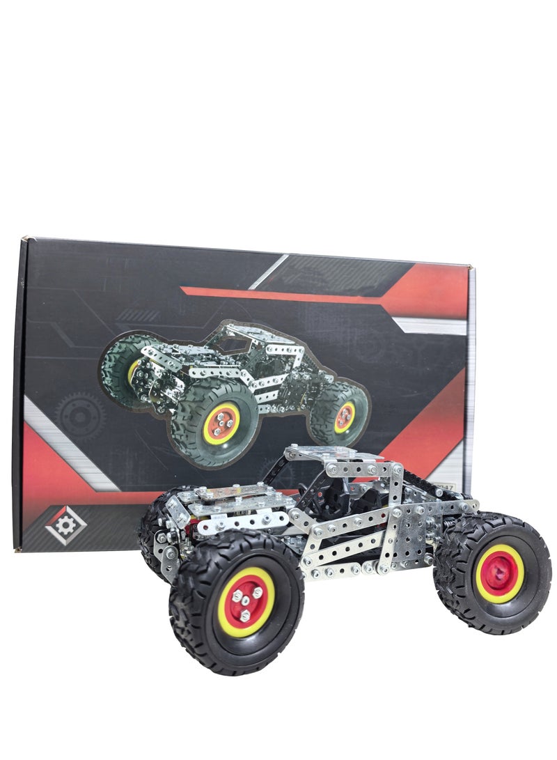 🛠 Alloy Off-Road Car Model Kit – 694PCS STEM Construction Toy for Kids 8+, DIY Engineering Vehicle, Metal Building Set - Image 1