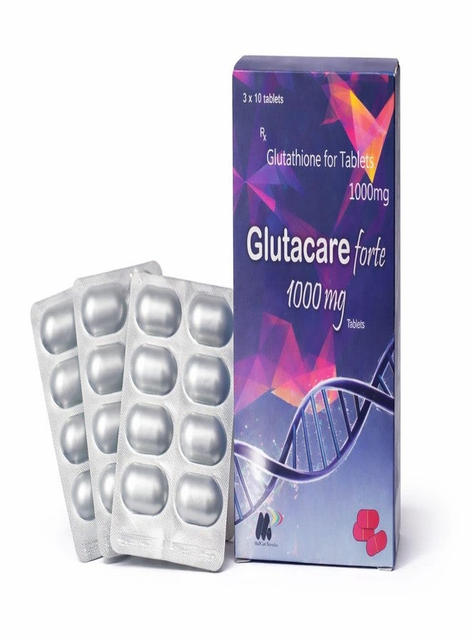 GLUTACARE FORTE Reduced Glutathione 1000 mg with Vitamin C for Glowing Skin | 30 Tablets | Antioxidant Supplement - Image 4