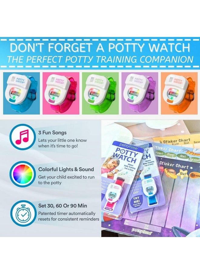 POTTY TIME - Potty Training Sticker Chart Reward Their Efforts Fosters Fun & Independence Includes 4Weekly Space Themed Charts & 144 Easy To Peel Stickers Usa Made From Creators Of Potty Watch - Image 1