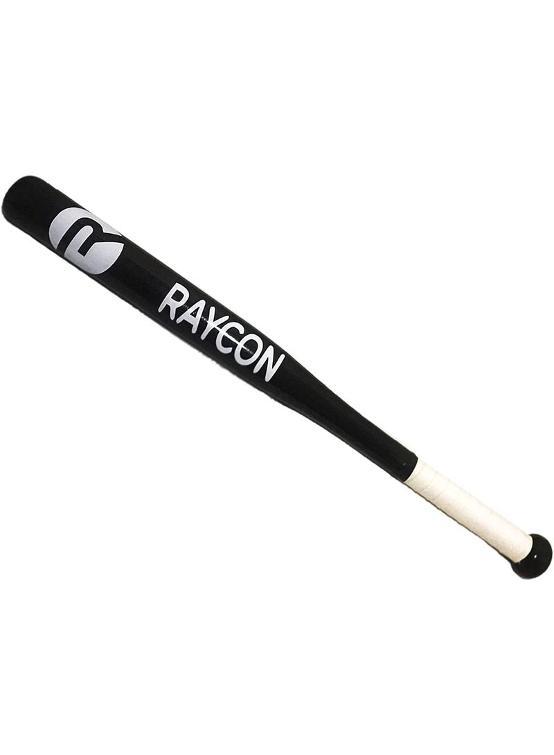 Raycon Global Metal baseball bat, for sports and training, with a comfortable grip. Bat color: black; handle: white; length: 80 cm. - Image 1