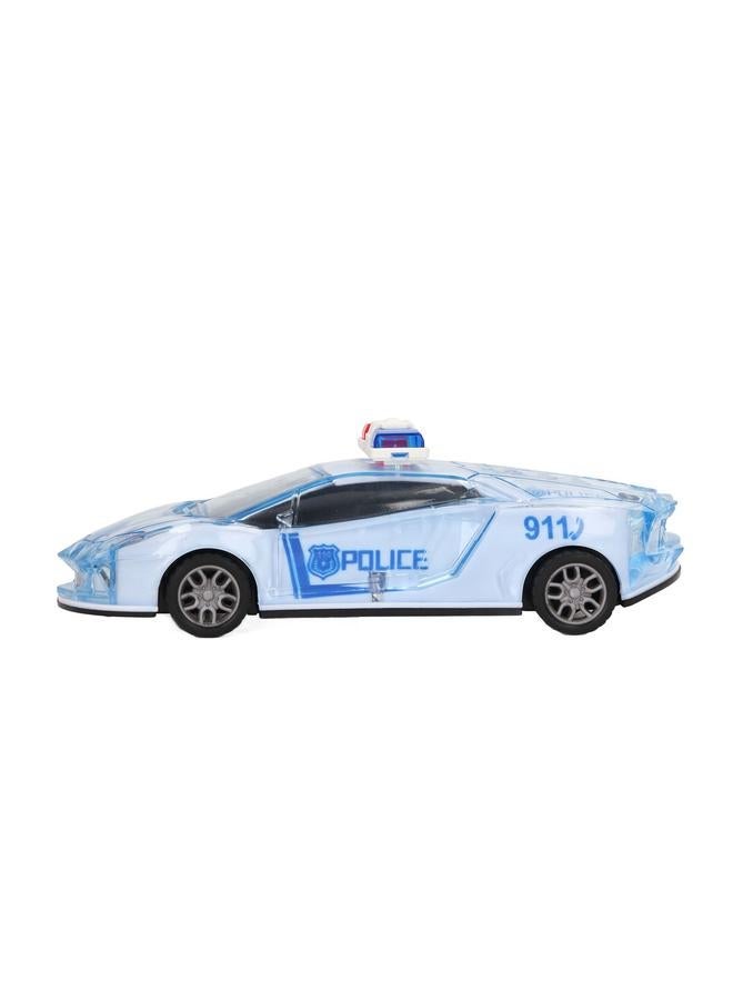 إسكدنيا Policeman Car Toy Universal Plastic Model Kids with Sound Light Effects for - Image 2