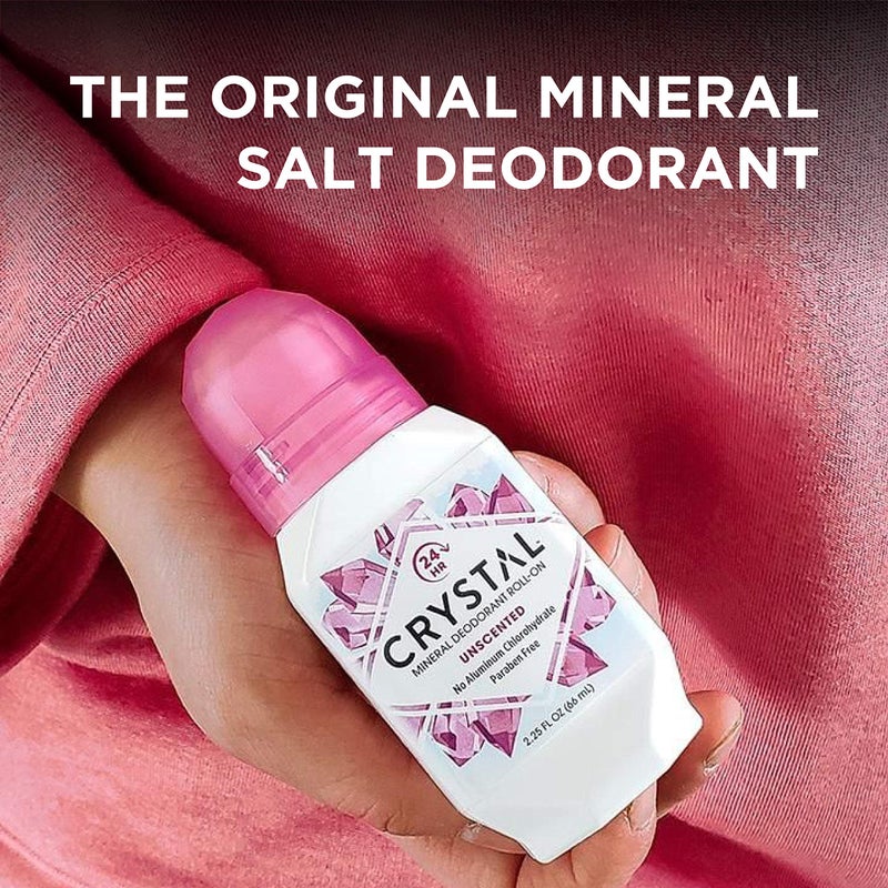 CRYSTAL ESSENCE كريستال مزيل العرق - مزيل عرق معدني رول أون نباتي للنساء والرجال، بدون رائحة - 2.25 fl. oz. (3 عبوة) (قد يختلف التغليف) - Image 5