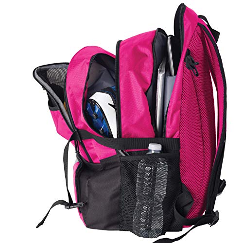 Athletico National Soccer Bag - Backpack for Soccer, Basketball & Football Includes Separate Cleat and Ball Holder (Pink) - Image 5