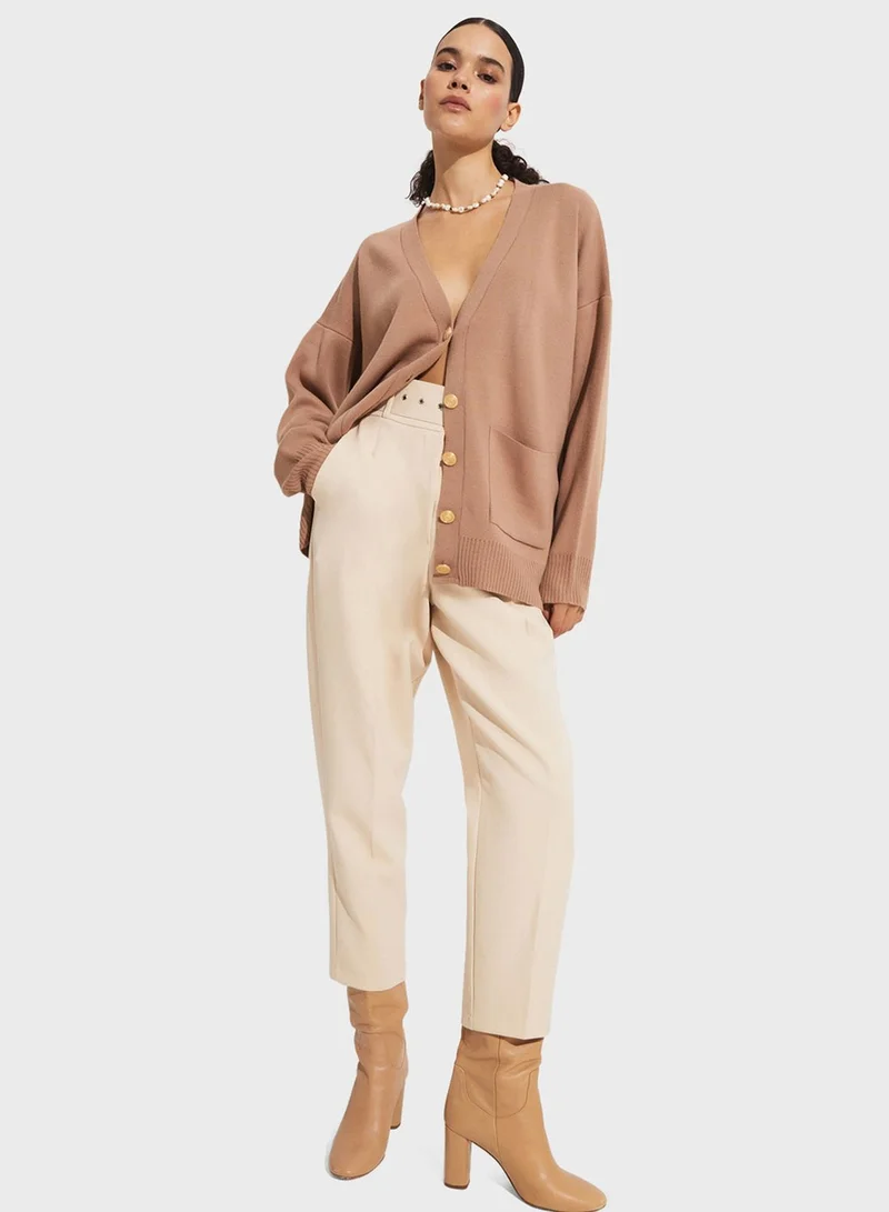 جون Button Down Knitted Cardigan