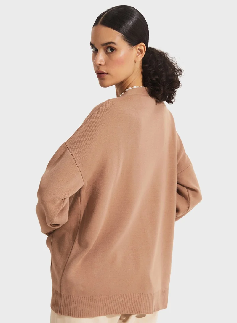 جون Button Down Knitted Cardigan