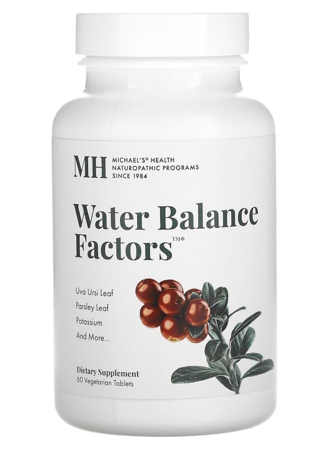 Michael's Naturopathic Water Balance Factors 60 Vegetarian Tablets
