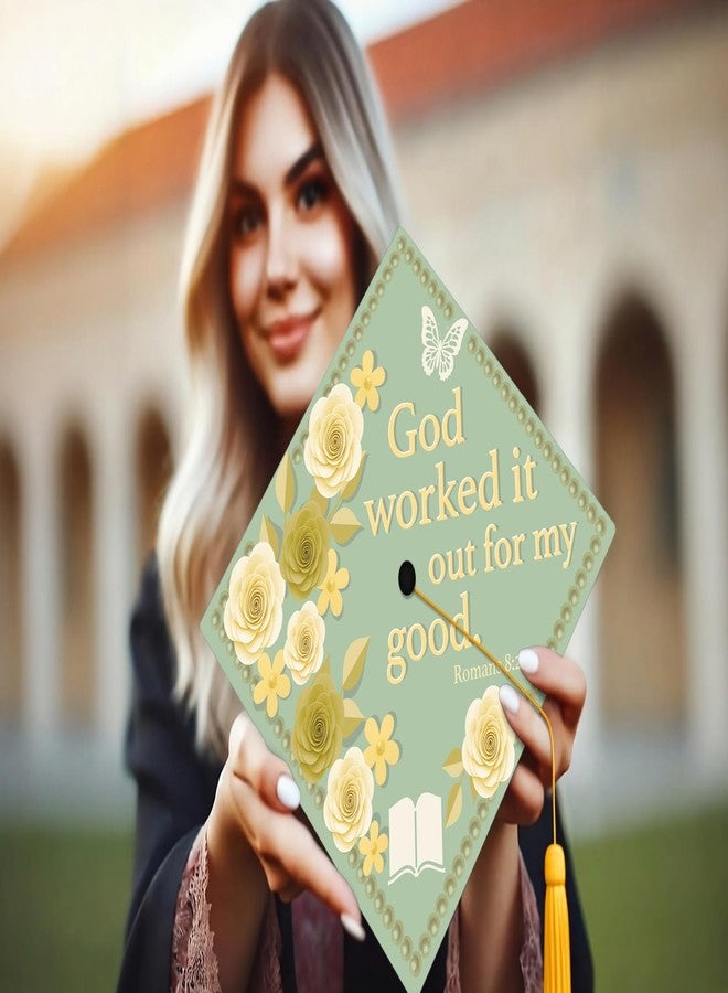 ADVANSYNC God Worked It Out Graduation Cap Topper - Image 3
