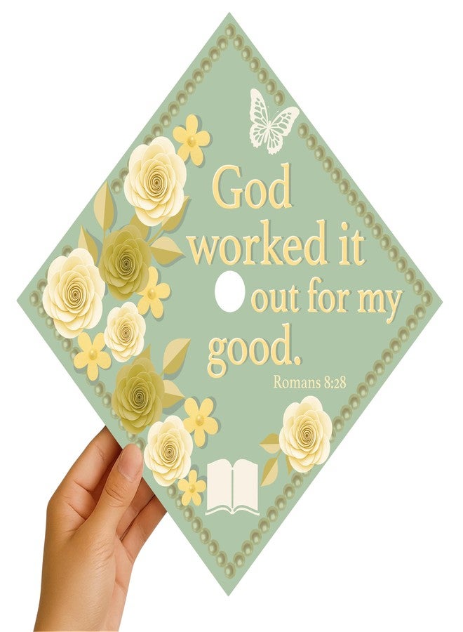 ADVANSYNC God Worked It Out Graduation Cap Topper - Image 4