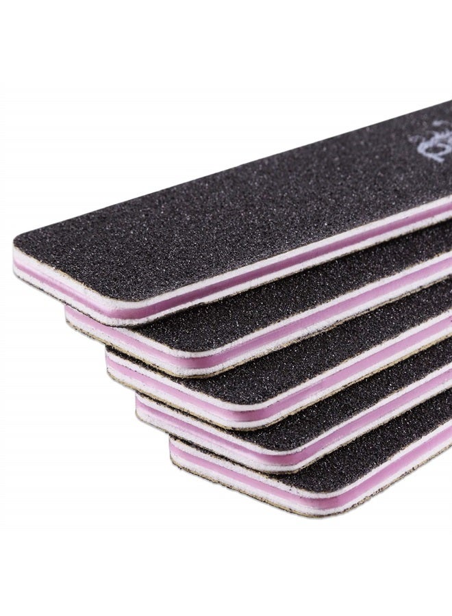 Pana 10pcs - PANA Jumbo Double-Sided Emery Nail File for Manicure, Pedicure, Natural, and Acrylic Nails - Black (Grit 100/100) - Image 5