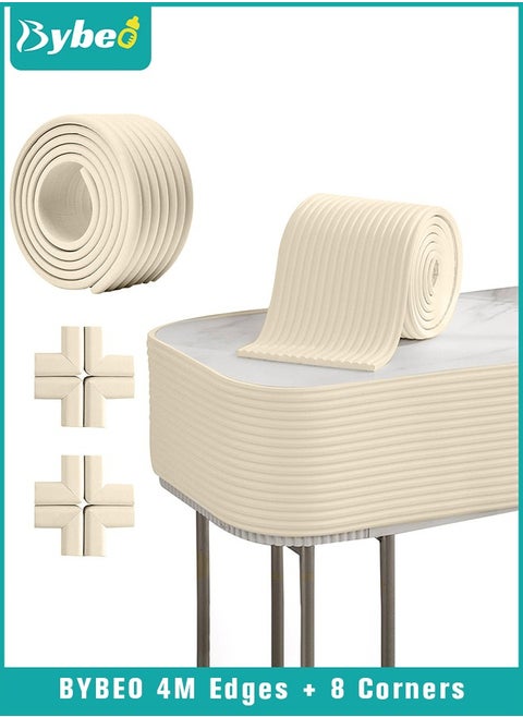Baby Proofing Edge and Corner Guard Protector Set For Furniture or Tables 4m Edges & 4 Foam Corners