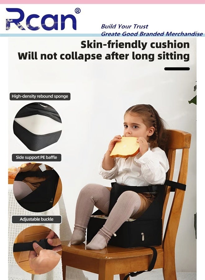 Rcan Baby Booster Seat, Baby Portable High Chair, Toddler Chair Seat with Adjustable Straps, Baby Sit Up Seat, Travel Harness Seat for Toddlers Ages 6 Months+, Compact and Foldable - Image 5