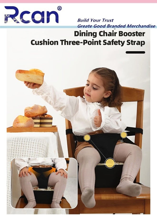 Rcan Baby Booster Seat, Baby Portable High Chair, Toddler Chair Seat with Adjustable Straps, Baby Sit Up Seat, Travel Harness Seat for Toddlers Ages 6 Months+, Compact and Foldable - Image 4