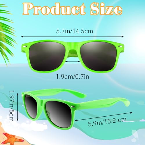 ASTARON Novelty Sunglasses Bulk 6 Pack Novelty Sunglasses Party Favors for Summer Beach Pool Wedding Party Great Gift for Pool Birthday Party Supplies Goody Bag FavorsGreen - Image 5