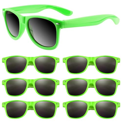 ASTARON Novelty Sunglasses Bulk 6 Pack Novelty Sunglasses Party Favors for Summer Beach Pool Wedding Party Great Gift for Pool Birthday Party Supplies Goody Bag FavorsGreen - Image 1