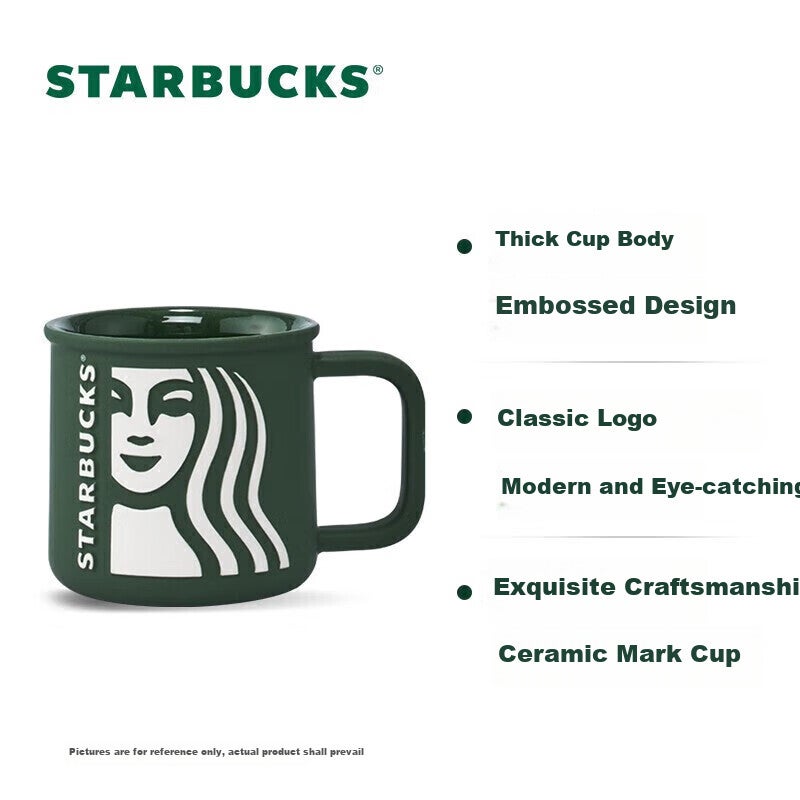JD Jing Zao Starbucks Green Goddess Ceramic Mug, Office Coffee Cup, 320ml, Gift for Men And Women on Goddess Day - Image 3