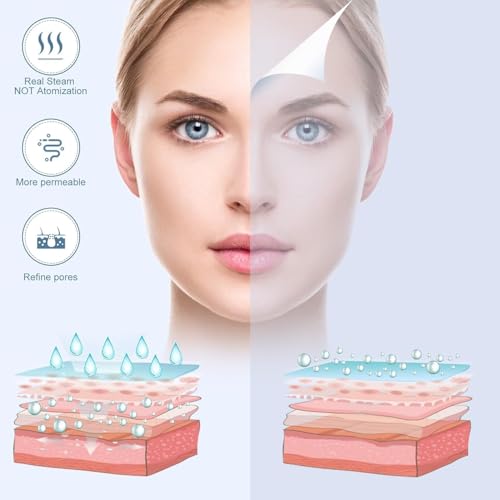 CINIDY Facial Steamer K-33S Face, Nose, And Cough Steam Vaporizer, Nozzle Inhaler, Facial Sauna, And Facial Steamer Machine For Adults And Kids Men,And, Women Multipurpose Steamer (White A+) - Image 5