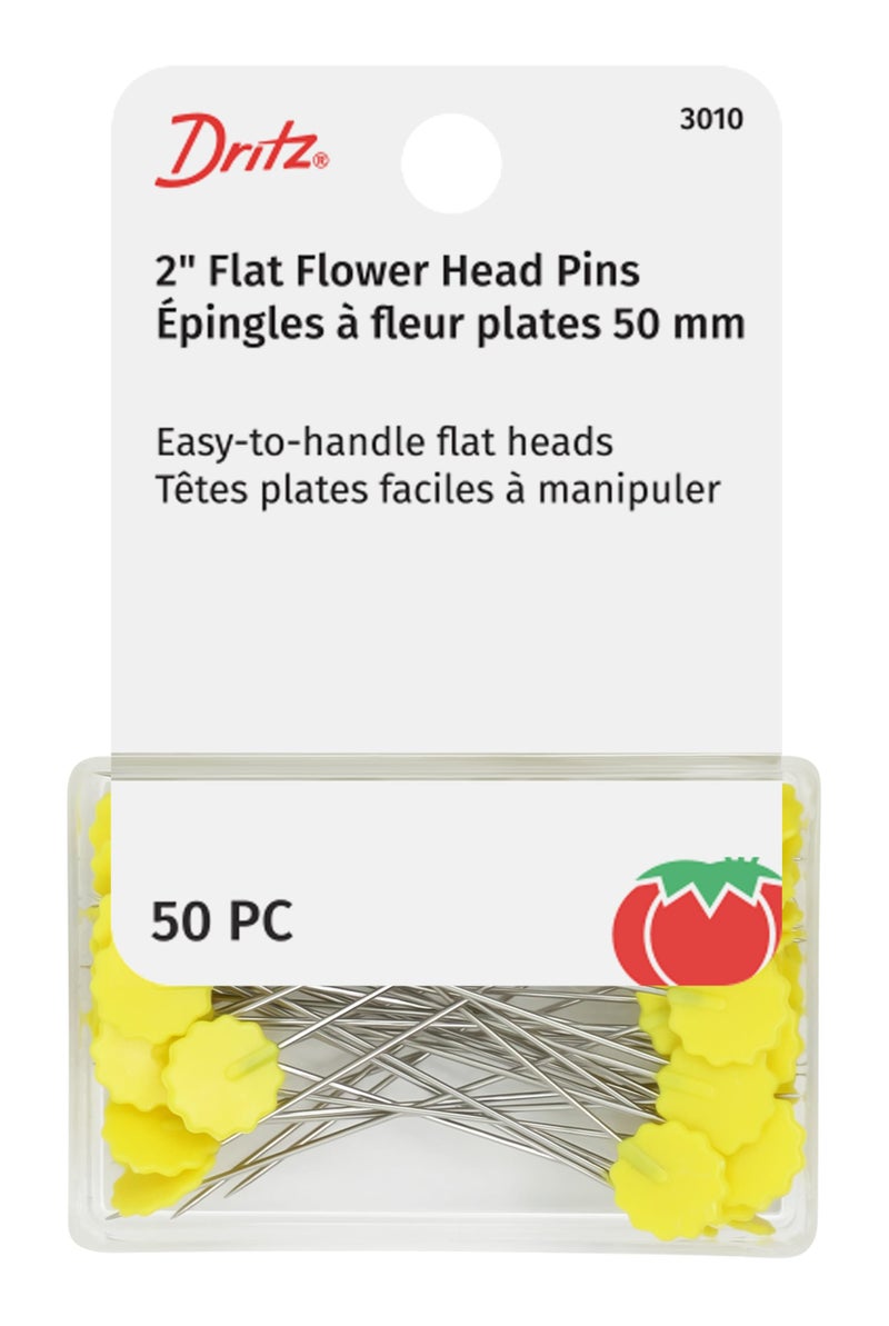 Dritz 3010 Flat Flower Pins, 2-Inch (50-Count) , Yellow - Image 5