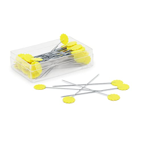Dritz 3010 Flat Flower Pins, 2-Inch (50-Count) , Yellow - Image 3